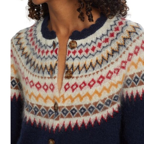 DÔEN Amble Fair Isle-Inspired Mohair-Blend Cardigan (Medium) - Picture 2 of 16